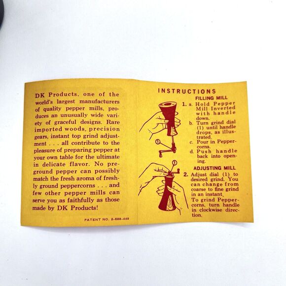 Vintage Pepper Mill & Salt Shaker Danish Modern Inspired Mr. Dudley Wooden w/Box - Picture 9 of 12